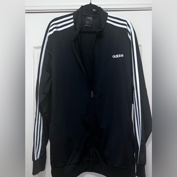 Men’s Adidas 3 Stripes Tricot zip jacket. Size 2X. Black. Like new. - Picture 4 of 8